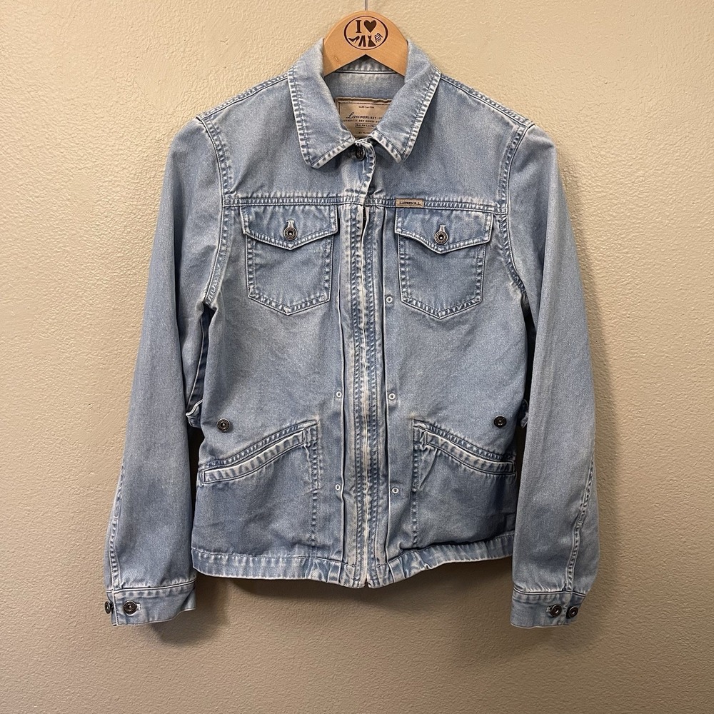 VTG Lauren Ralph Lauren Glen Canyon Dry Goods Supply Denim Jacket Women's Size S - Picture 1 of 12